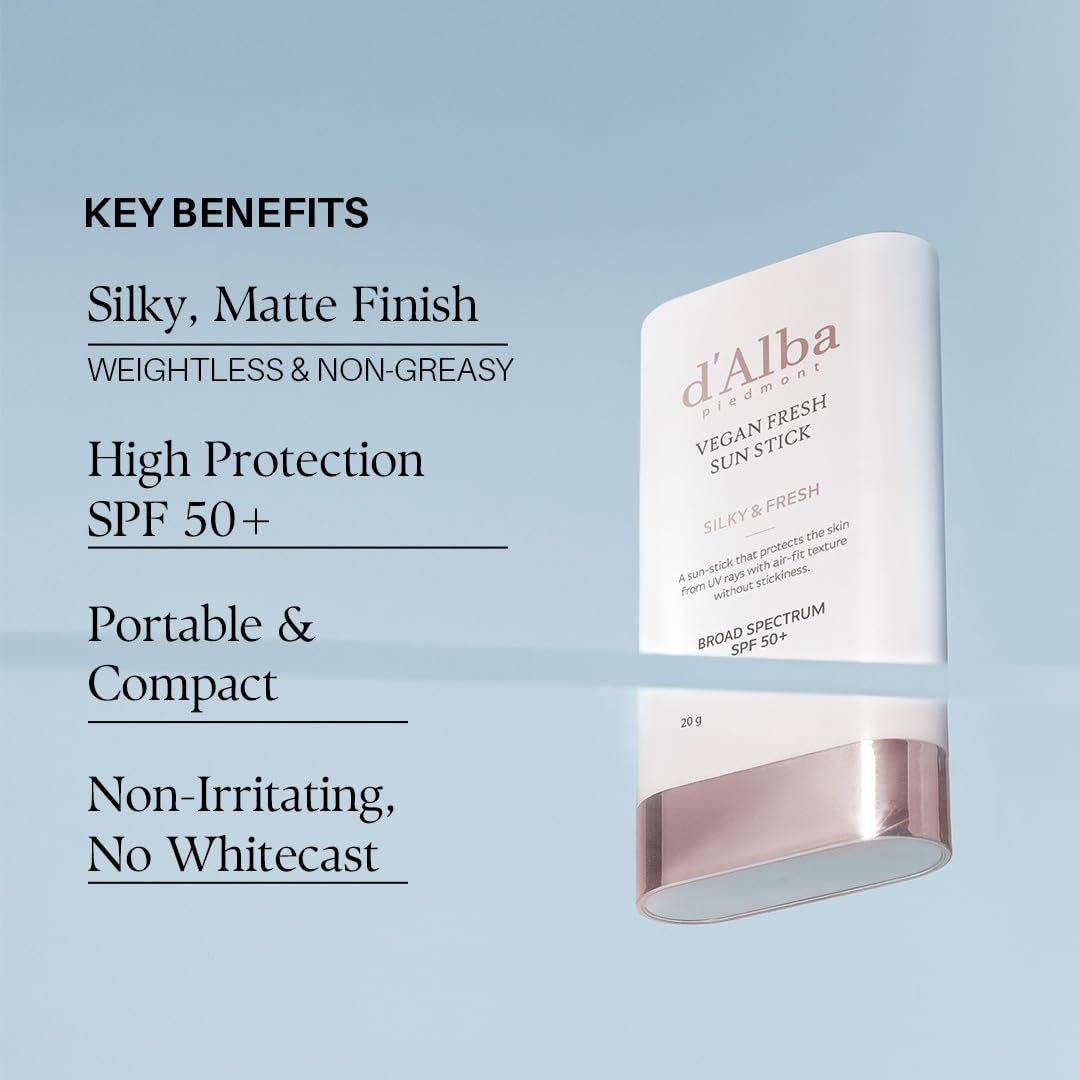 d'alba Piedmont Air Fit Fresh Sun Stick SPF 50+ - Non-Sticky, Vegan Sun Protection for On-the-Go Face - görsel 9