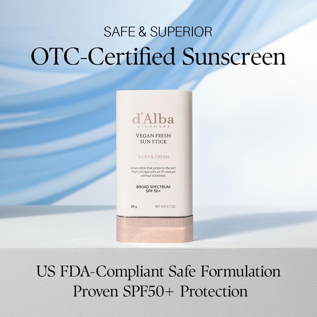 d'alba Piedmont Air Fit Fresh Sun Stick SPF 50+ - Non-Sticky, Vegan Sun Protection for On-the-Go Face - görsel 3