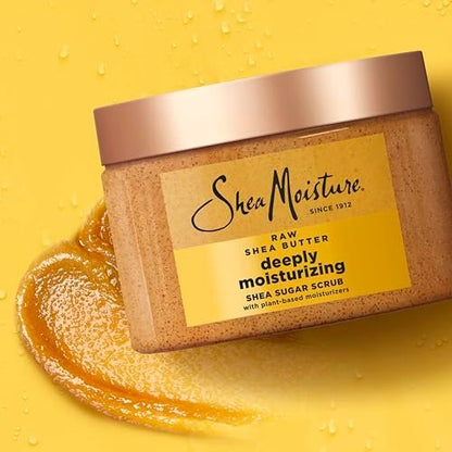 SheaMoisture Shea Sugar Body Scrub for Dry Skin – Raw Shea Butter Deeply Moisturizing Exfoliator, 12 oz Avelisse