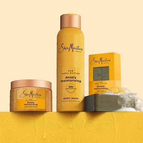 SheaMoisture Shea Sugar Body Scrub for Dry Skin – Raw Shea Butter Deeply Moisturizing Exfoliator, 12 oz Avelisse