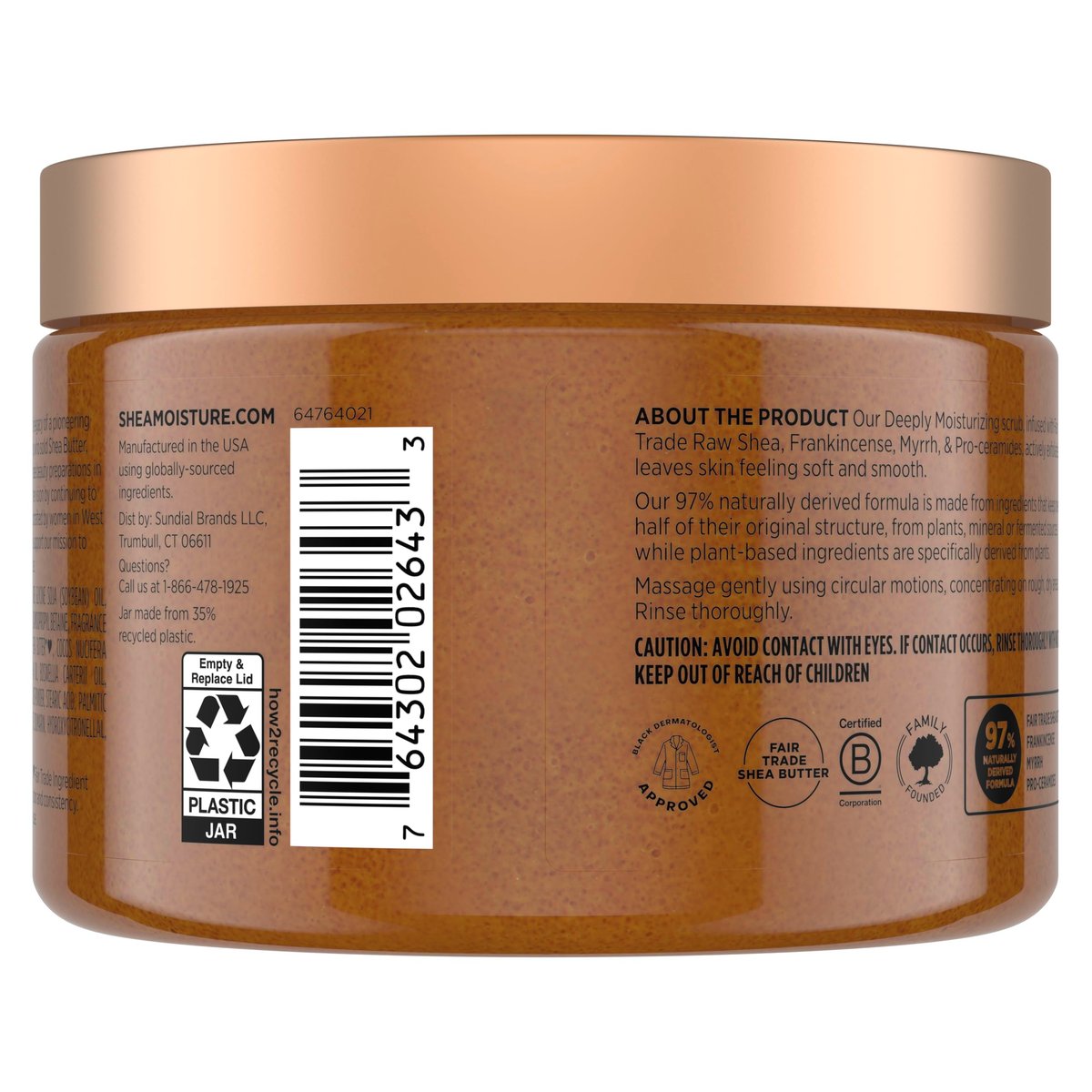 SheaMoisture Shea Sugar Body Scrub for Dry Skin – Raw Shea Butter Deeply Moisturizing Exfoliator, 12 oz Avelisse