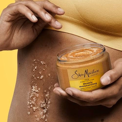 SheaMoisture Shea Sugar Body Scrub for Dry Skin – Raw Shea Butter Deeply Moisturizing Exfoliator, 12 oz Avelisse