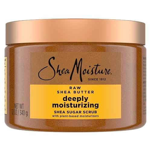 SheaMoisture Shea Sugar Body Scrub for Dry Skin – Raw Shea Butter Deeply Moisturizing Exfoliator, 12 oz Avelisse