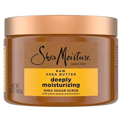 SheaMoisture Shea Sugar Body Scrub for Dry Skin – Raw Shea Butter Deeply Moisturizing Exfoliator, 12 oz Avelisse