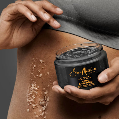 SheaMoisture Sugar Body Scrub African Black Soap for Healthy, Glowing Skin – 12 oz
