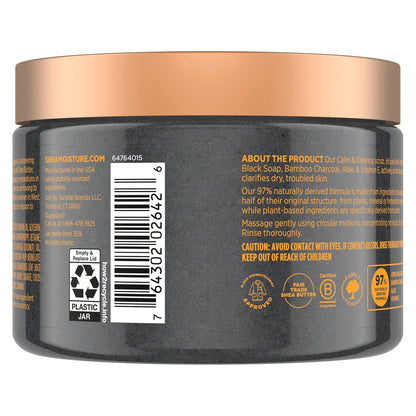 SheaMoisture Sugar Body Scrub African Black Soap for Healthy, Glowing Skin – 12 oz