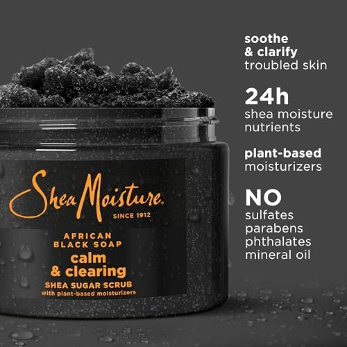 SheaMoisture Sugar Body Scrub African Black Soap for Healthy, Glowing Skin – 12 oz - görsel 6