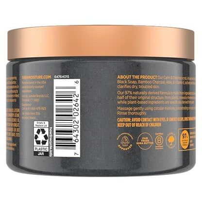 SheaMoisture Sugar Body Scrub African Black Soap for Healthy, Glowing Skin – 12 oz
