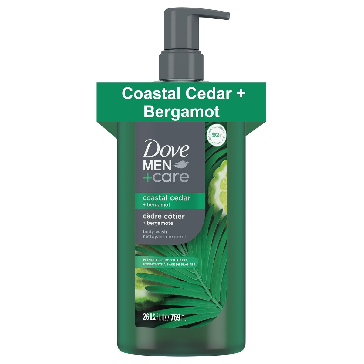 DOVE MEN+Care Coastal Cedar & Bergamot Moisturizing Body Wash – 26oz | #1 Dermatologist Body Wash for Men, Sulfate-Free, Paraben-Free, Dye-Free Avelisse