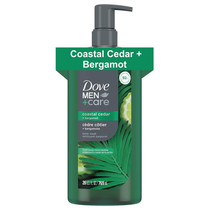 DOVE MEN+Care Coastal Cedar & Bergamot Moisturizing Body Wash – 26oz | #1 Dermatologist Body Wash for Men, Sulfate-Free, Paraben-Free, Dye-Free Avelisse
