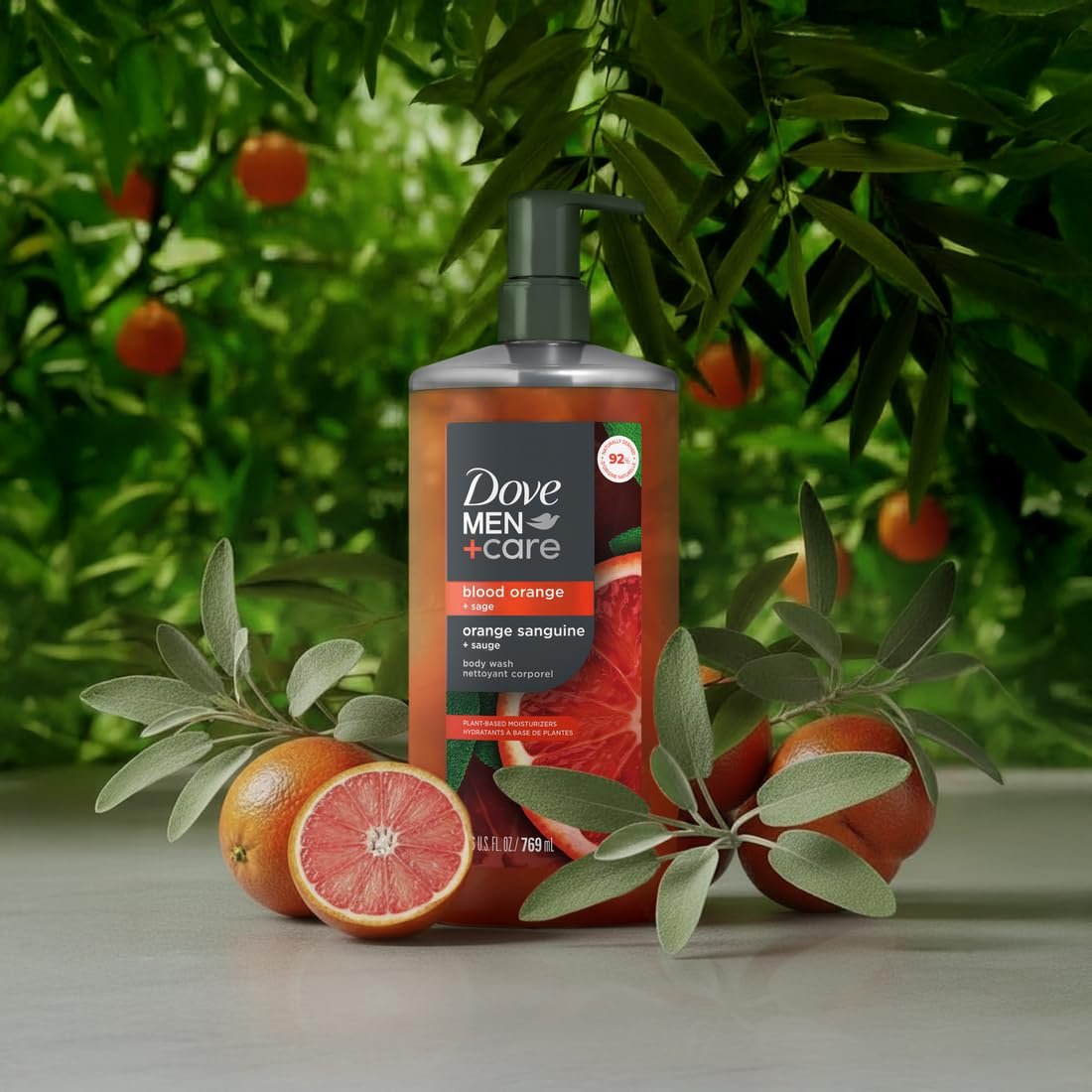 Dove Men+Care Moisturizing Body Wash Blood Orange & Sage 26 oz - Sulfate & Paraben Free - görsel 5