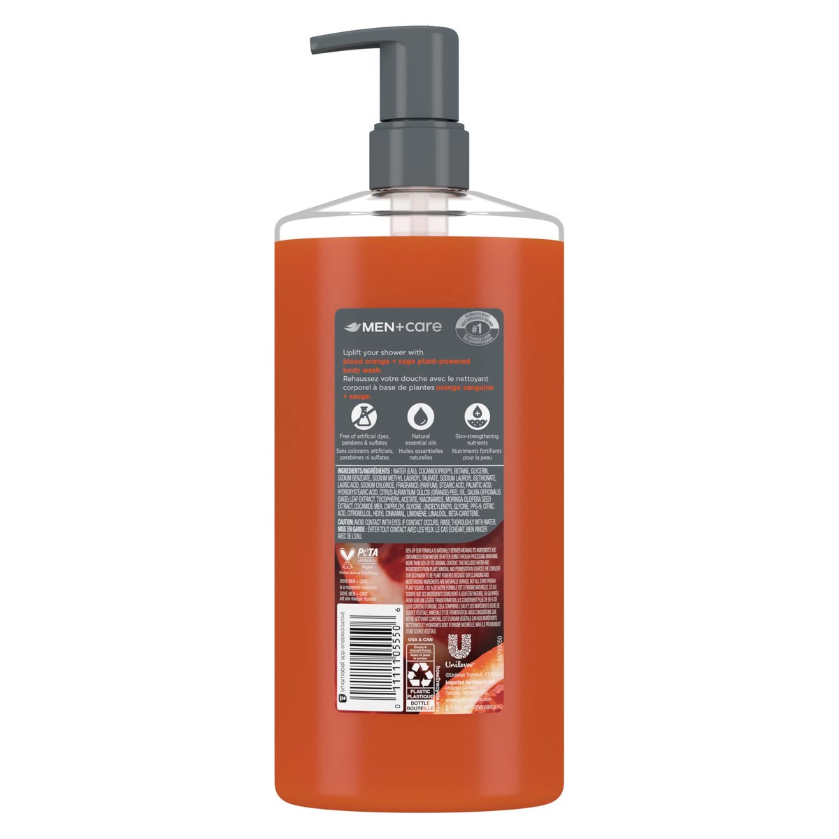 Dove Men+Care Moisturizing Body Wash Blood Orange & Sage 26 oz - Sulfate & Paraben Free - görsel 3