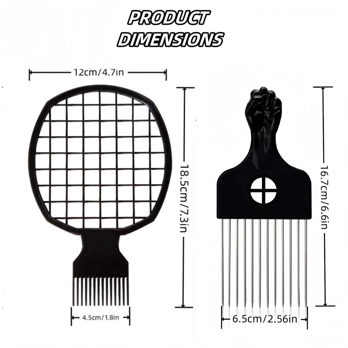 Upgraded Hair Twist Comb & Sponge Brush Set – 2-in-1 Afro Hair Coil Pick Comb for Curls (2 Pcs) - görsel 4