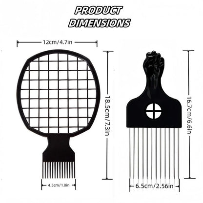 Upgraded Hair Twist Comb & Sponge Brush Set – 2-in-1 Afro Hair Coil Pick Comb for Curls (2 Pcs)