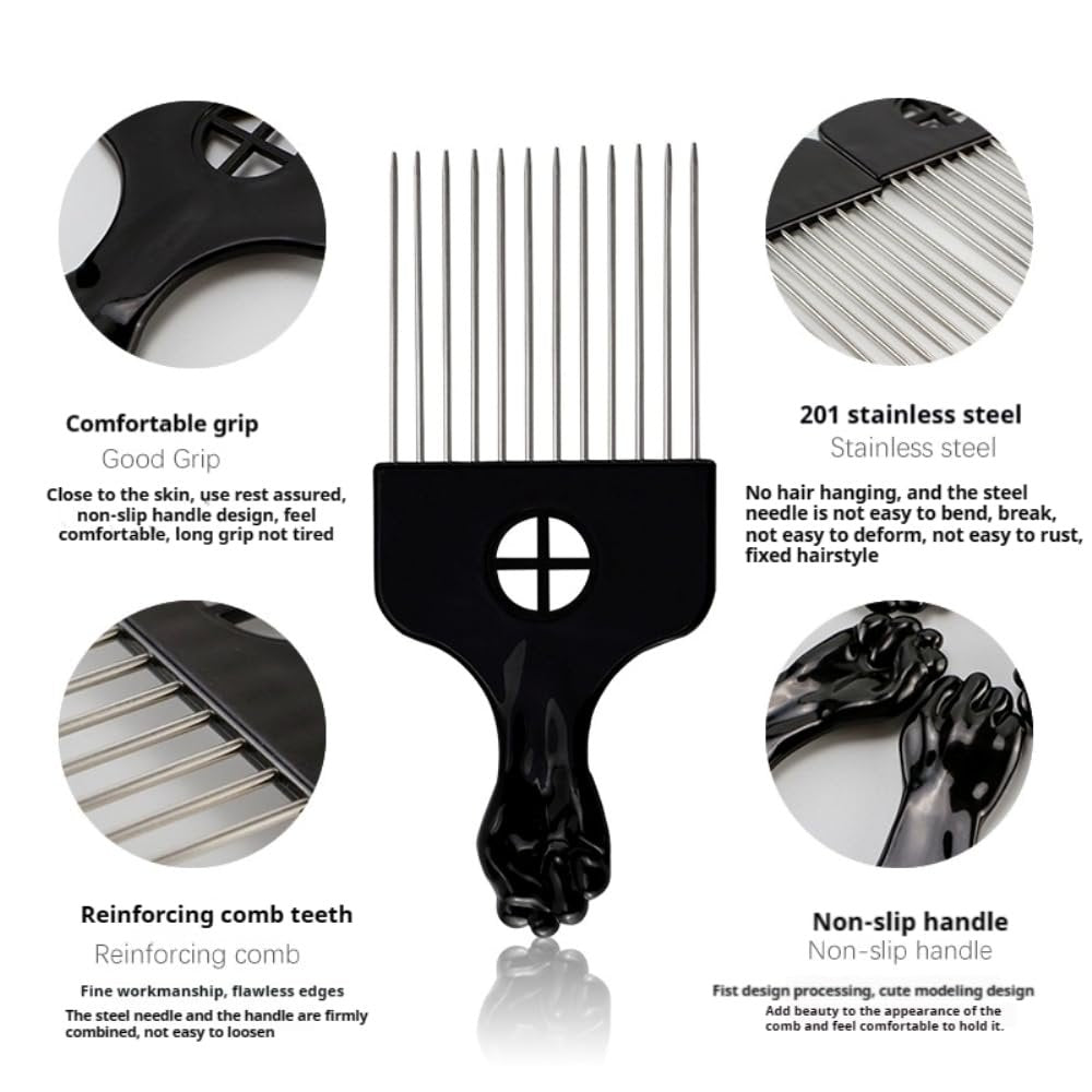 Upgraded Hair Twist Comb & Sponge Brush Set – 2-in-1 Afro Hair Coil Pick Comb for Curls (2 Pcs) - görsel 8