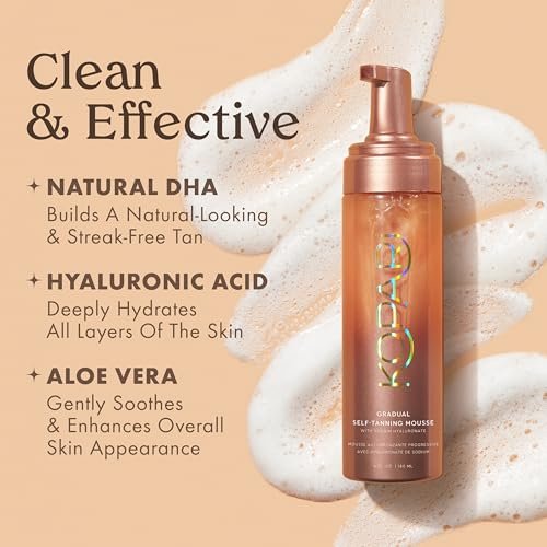 Kopari Gradual Self-Tanning Mousse with Hyaluronic Acid – Natural, Streak-Free Body Tan Avelisse
