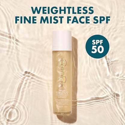 Kopari Sunglaze Sheer Setting Mist Sunscreen SPF 50 – Weightless, Fast-Drying Setting Spray with Hyaluronic Acid for a Dewy Finish (2.53 fl oz) Avelisse