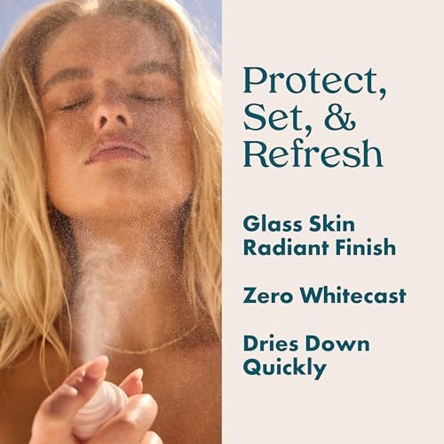 Kopari Sunglaze Sheer Setting Mist Sunscreen SPF 50 – Weightless, Fast-Drying Setting Spray with Hyaluronic Acid for a Dewy Finish (2.53 fl oz) Avelisse
