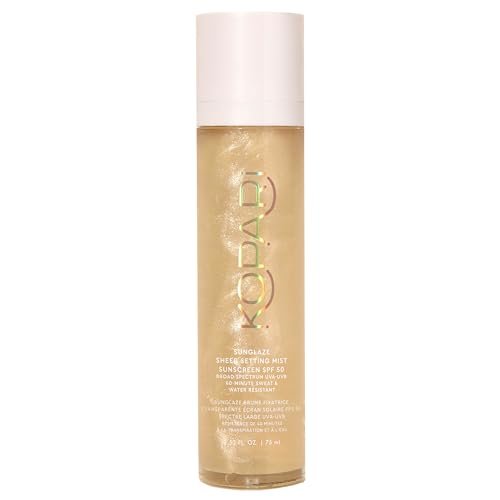 Kopari Sunglaze Sheer Setting Mist Sunscreen SPF 50 – Weightless, Fast-Drying Setting Spray with Hyaluronic Acid for a Dewy Finish (2.53 fl oz) Avelisse