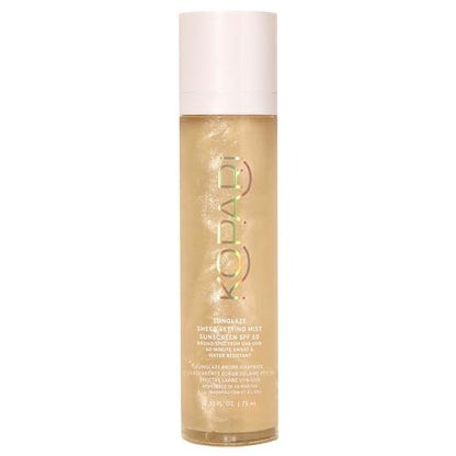 Kopari Sunglaze Sheer Setting Mist Sunscreen SPF 50 – Weightless, Fast-Drying Setting Spray with Hyaluronic Acid for a Dewy Finish (2.53 fl oz) Avelisse