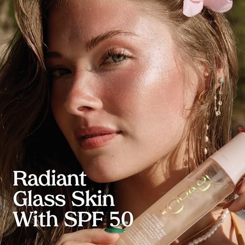 Kopari Sunglaze Sheer Setting Mist Sunscreen SPF 50 – Weightless, Fast-Drying Setting Spray with Hyaluronic Acid for a Dewy Finish (2.53 fl oz) Avelisse
