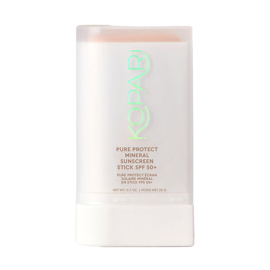 Kopari PURE PROTECT 100% Mineral Sunscreen Stick SPF 50+ - Clear Zinc Oxide Face and Body Sunscreen with Hydrating Argan Oil & Shea Butter, Sheer Finish, Ultra-Portable for Easy Reapplication Avelisse