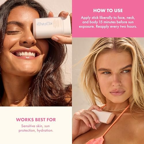 Kopari PURE PROTECT 100% Mineral Sunscreen Stick SPF 50+ - Clear Zinc Oxide Face and Body Sunscreen with Hydrating Argan Oil & Shea Butter, Sheer Finish, Ultra-Portable for Easy Reapplication Avelisse