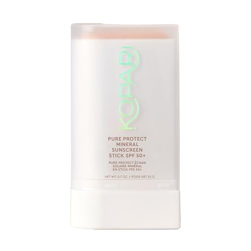 Kopari PURE PROTECT 100% Mineral Sunscreen Stick SPF 50+ - Clear Zinc Oxide Face and Body Sunscreen with Hydrating Argan Oil & Shea Butter, Sheer Finish, Ultra-Portable for Easy Reapplication Avelisse