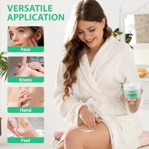 40% Urea Cream for Feet with Salicylic Acid, Hyaluronic Acid, Tea Tree & Aloe Vera – Maximum Strength Moisturizer for Dry, Cracked Heels & Knees (5.29 oz) - görsel 14