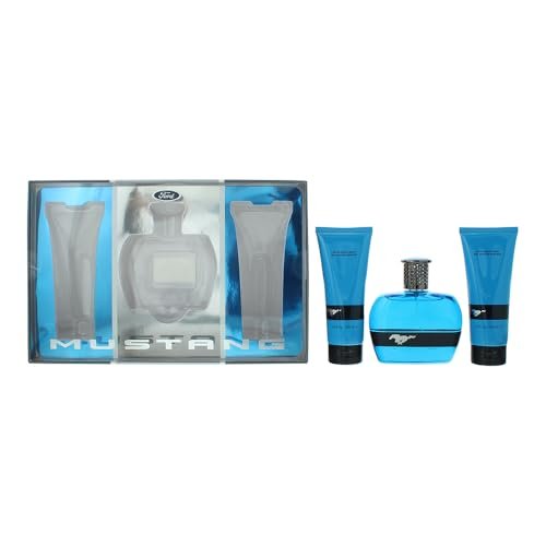 Mustang Blue 3 Piece Men's Gift Set: Eau de Toilette, Aftershave & Hair and Body Wash - görsel 2