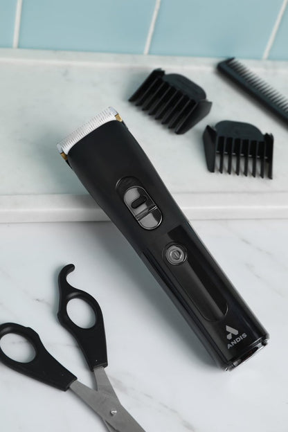Andis Envision Cordless High-Speed Hair Clipper - 21-Piece Kit, Adjustable Blade, LED Display, Black Avelisse