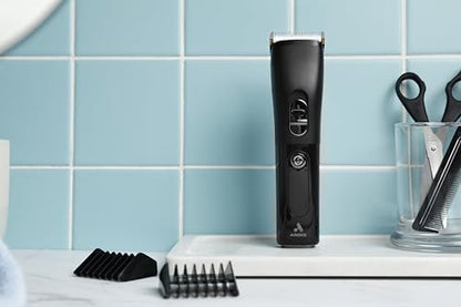 Andis Envision Cordless High-Speed Hair Clipper - 21-Piece Kit, Adjustable Blade, LED Display, Black Avelisse