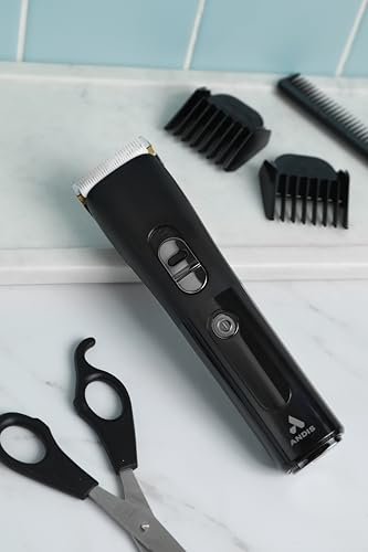 Andis Envision Cordless High-Speed Hair Clipper - 21-Piece Kit, Adjustable Blade, LED Display, Black Avelisse