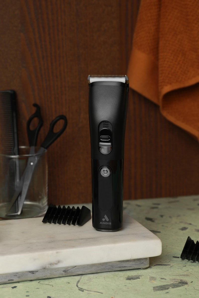 Andis Envision Cordless High-Speed Hair Clipper - 21-Piece Kit, Adjustable Blade, LED Display, Black Avelisse
