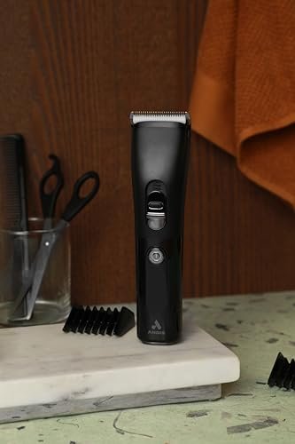 Andis Envision Cordless High-Speed Hair Clipper - 21-Piece Kit, Adjustable Blade, LED Display, Black Avelisse