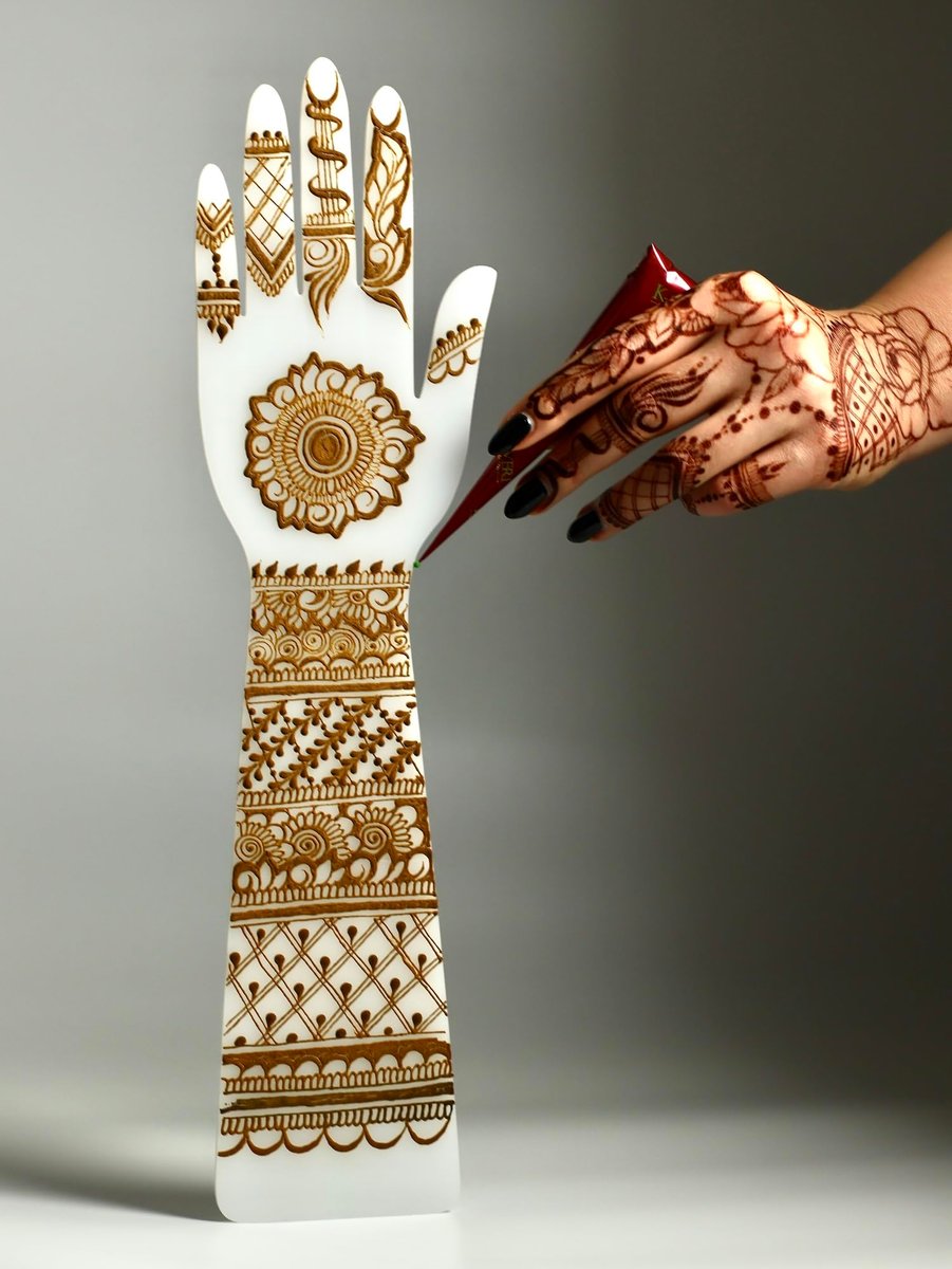 Acrylic Hand for Henna Practice – Reusable Plastic Board for Henna Cones & Paste | Beginner Mehendi Art Kit Avelisse