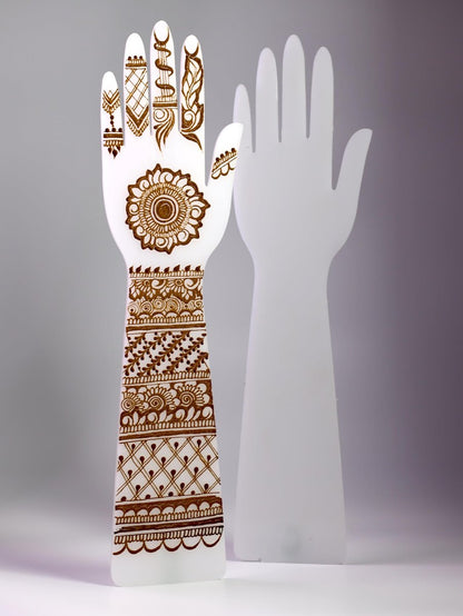 Acrylic Hand for Henna Practice – Reusable Plastic Board for Henna Cones & Paste | Beginner Mehendi Art Kit Avelisse