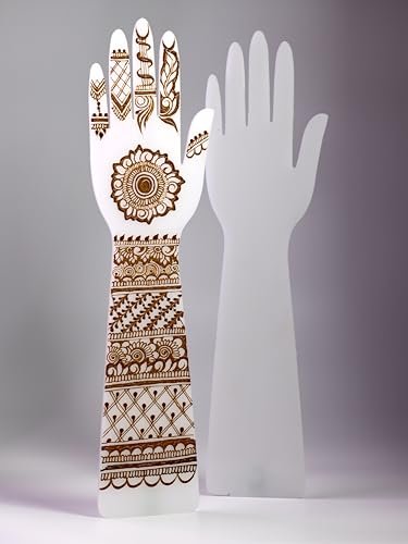 Acrylic Hand for Henna Practice – Reusable Plastic Board for Henna Cones & Paste | Beginner Mehendi Art Kit Avelisse