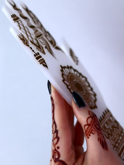 Acrylic Hand for Henna Practice – Reusable Plastic Board for Henna Cones & Paste | Beginner Mehendi Art Kit Avelisse
