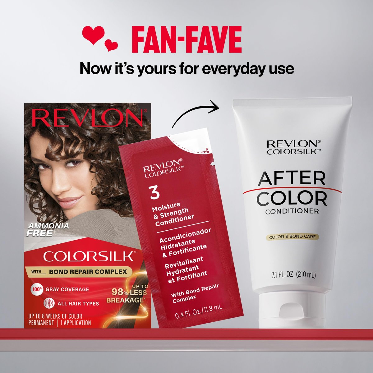 Revlon ColorSilk with Bond Repair Complex Permanent Hair Color - 45 Bright Auburn, 3 Pack, Ammonia Free Avelisse