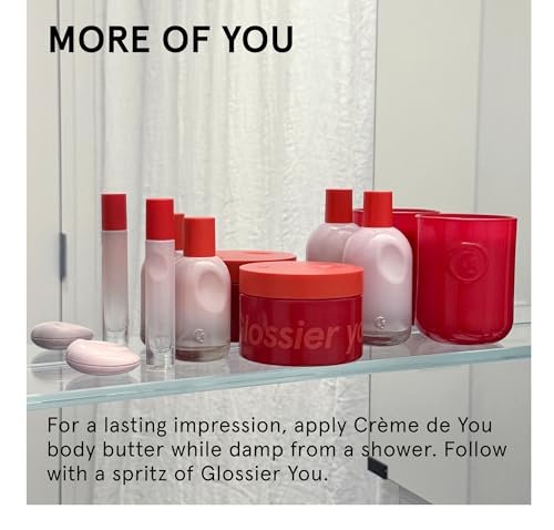 Glossier Crème de You Dry-Touch Body Butter – Signature You Fragrance, 24-Hour Hydration for Dry Skin, Shea Butter & Jojoba Oil, Vegan, 215ml Avelisse