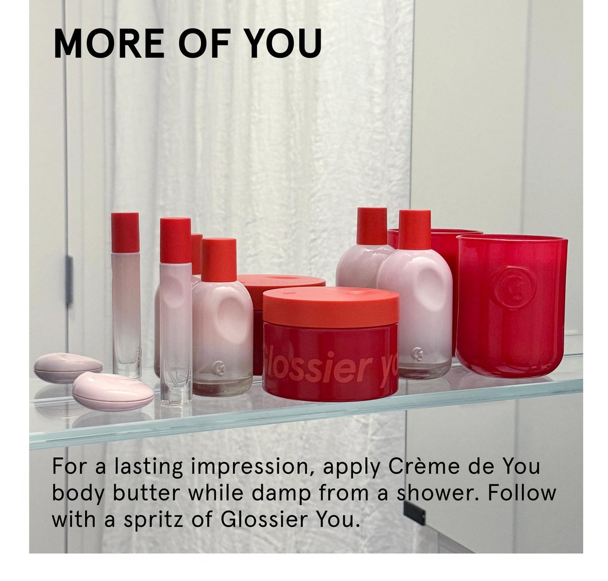 Glossier Crème de You Dry-Touch Body Butter – Signature You Fragrance, 24-Hour Hydration for Dry Skin, Shea Butter & Jojoba Oil, Vegan, 215ml Avelisse