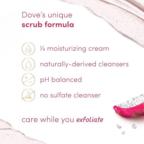 Dove Dragon Fruit & Coconut Cream Body Scrub – Exfoliating & Deeply Nourishing for Smooth, Radiant Skin, 15 oz - görsel 8