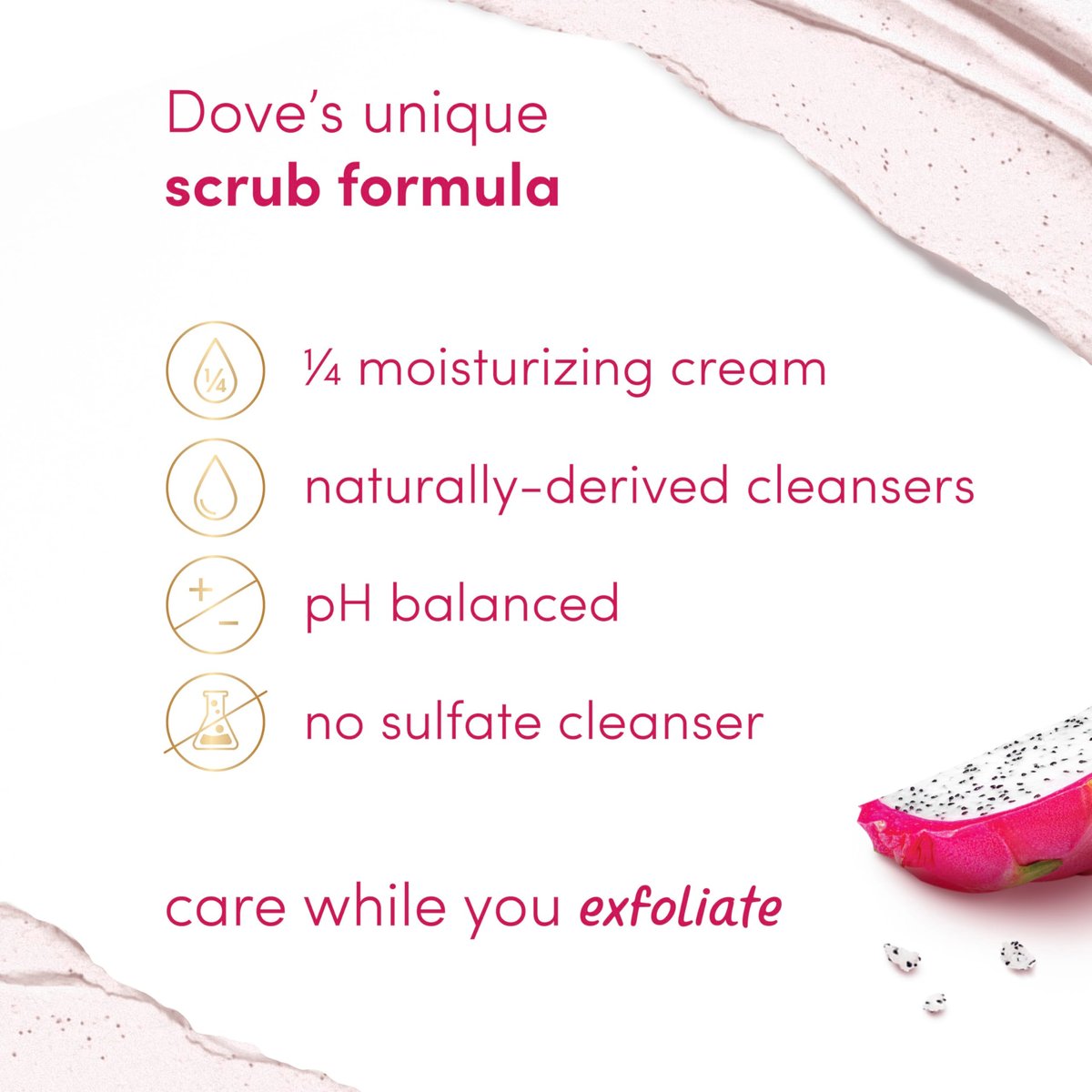 Dove Dragon Fruit & Coconut Cream Body Scrub – Exfoliating & Deeply Nourishing for Smooth, Radiant Skin, 15 oz - görsel 7