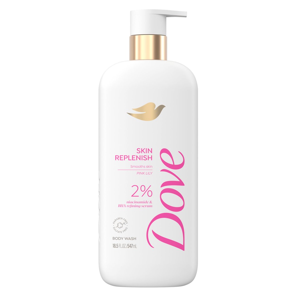 Dove Serum Body Wash Skin Replenish with Niacinamide & BHA Serum, 18.5 Fl Oz - Smooth & Nourish Avelisse