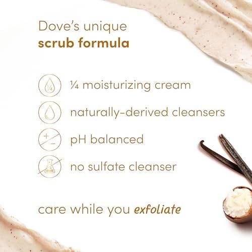 Dove Vanilla Sugar & Shea Butter Body Scrub - Exfoliates and Deeply Nourishes for Smooth, Radiant Skin, 15 oz - görsel 4