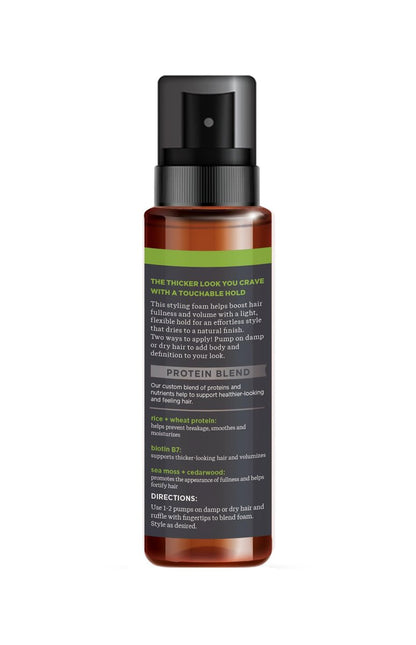 Soapbox Men's Thicken & Style Foaming Texturizer – Hair Styling Foam for Men, 5 oz