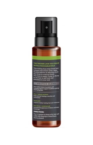 Soapbox Men's Thicken & Style Foaming Texturizer – Hair Styling Foam for Men, 5 oz