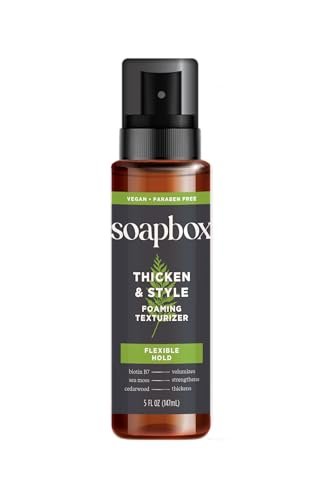 Soapbox Men's Thicken & Style Foaming Texturizer – Hair Styling Foam for Men, 5 oz - görsel 2