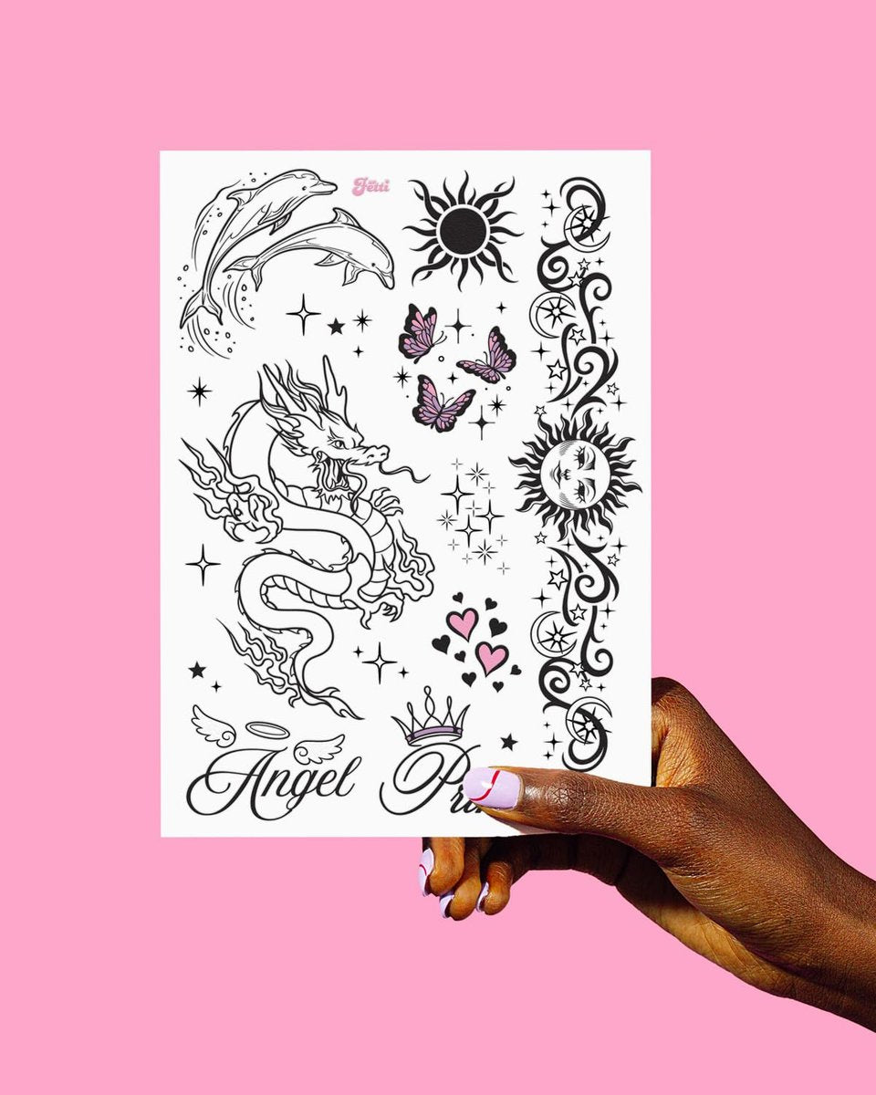 xo, Fetti Y2K Realistic Temporary Tattoos - 56 Pcs | Girly 2000s Bachelorette, Birthday Favors, Halloween Party Accessory, Fake Tats, Festival Stickers - görsel 16
